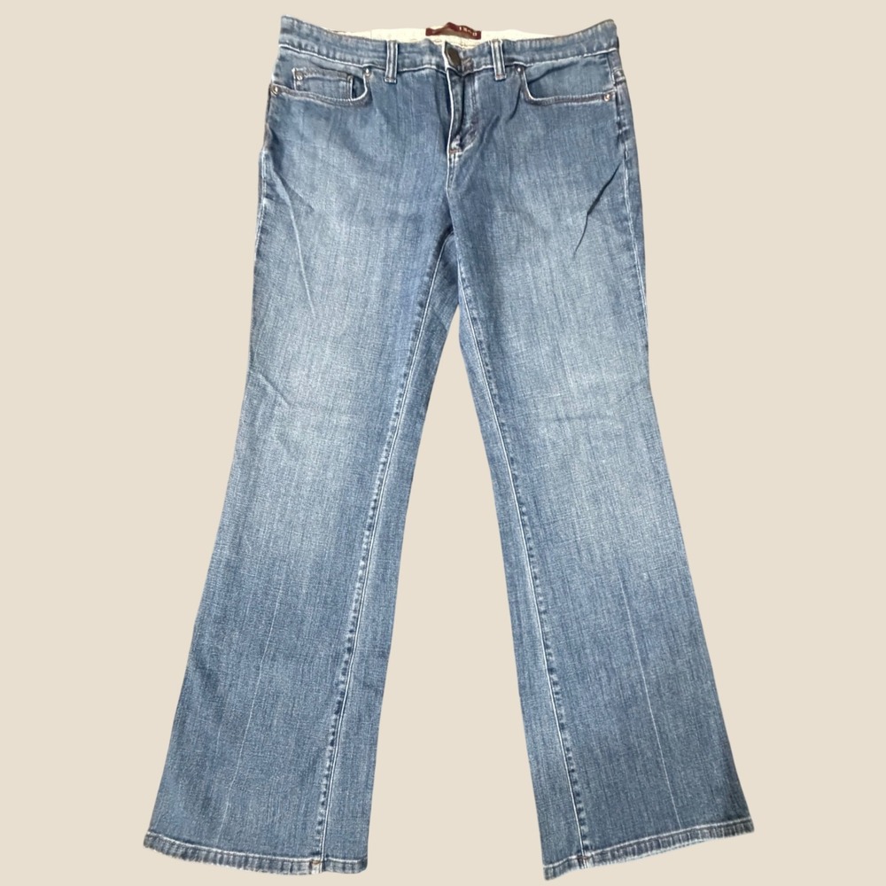 IZOD Favorite Flare Jeans Womens 10 Blue Denim Medium Wash Mid Rise Pants